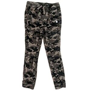 Hurley Boys Jogger Pants Size 12 Camo Cargo Drawstring Waist Tapered Leg